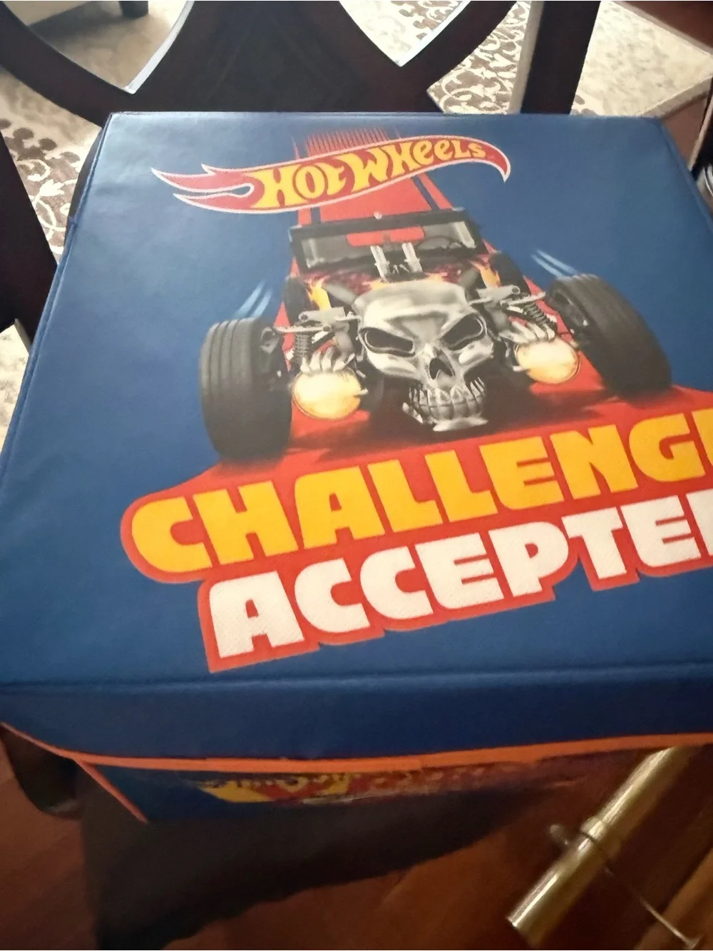 Hot wheels box that unzips as a playmat for cars